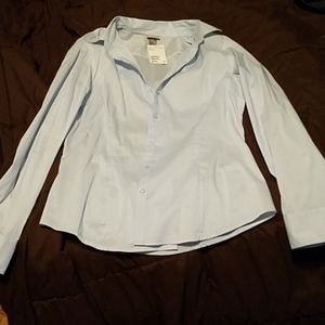 NWT, Womens H&M powder blue button down blouse